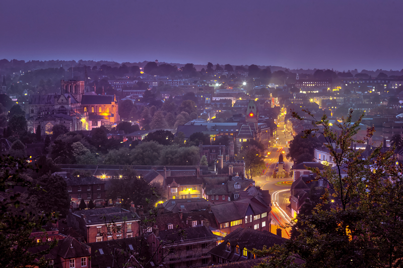 Dusk in Winchester